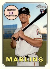 2018 Topps Heritage #506 Braxton Lee RC Miami Marlins