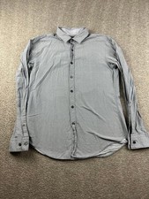 Hugo Boss Men's Long Sleeve Shirt Size Large Gray Slim Fit Dress Shirt
