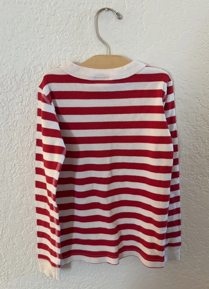 Pijama largo Johns Hanna Andersson talla 120 (EE. UU. 6-7) - rayas rojas y blancas Foto 3 de 4