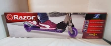 Razor S Folding Kick Scooter w/Light-Up Wheel-Purple 5+ & up to 110lbs.