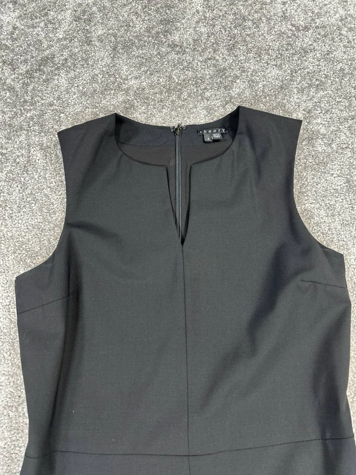 Theory Dress Womens 6 Black Wool Blouson - Image 2 of 4
