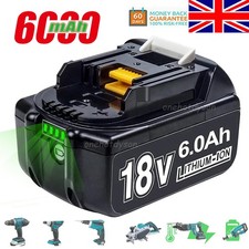 6.0Ah For Makita 18V Li-Ion Battery BL1830 BL1850 BL1860 Cordless LED Indicator
