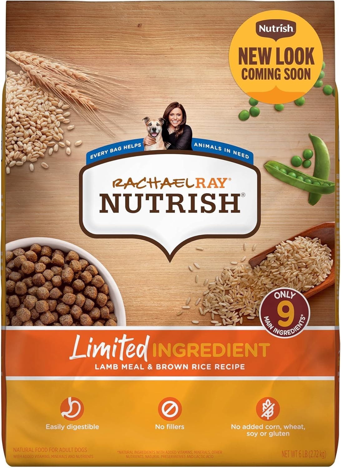 Rachael Ray Nutrish Limited Ingredient Diet Lamb Meal & Brown Rice Recipe, 6 Ib