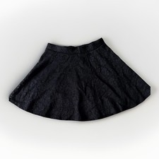 Whimsigoth Black Lace High Waisted Skater Skirt Coquette Mini Alt Classic Witchy