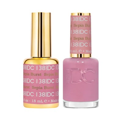 DND DC GEL Polish & Nail Polish Set- Sepia Burst #138 0.6oz each