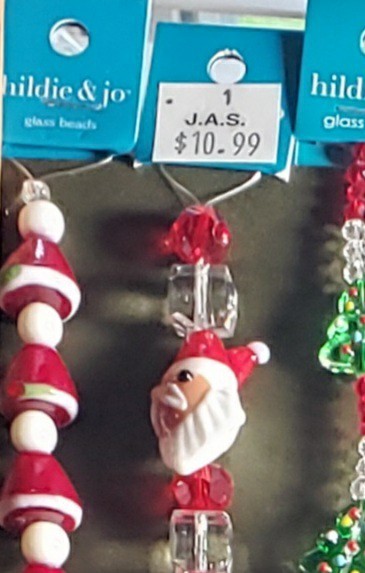 Lot Christmas Lampwork Glass Bead 10 Strands Santa Tree Snowman NWT Hildie Jo