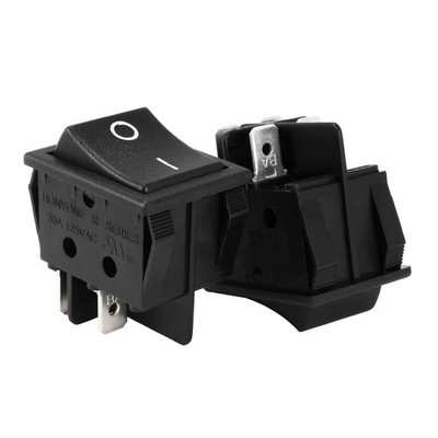 AC 20A/125V 22A/250V DPST 4P 2 Position I/O Boat Rocker Switch Black