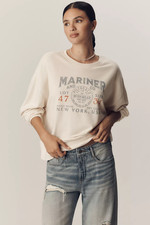 Pilcro Anthropologie Women s Oversized Graphic Sweatshirt size size XS