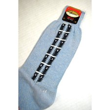Vintage Argyle Socks Andrew's 60s Blue Cotton Hemphill Argyle 8.5 x 9" NWT
