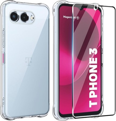 Handyhülle Telekom T Phone 3 TPU Silikon Transparent Case Schutzfolie