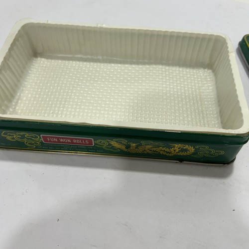 Vintage Kapok Hong Kong Dragon Tin Fun Won Rolls 9” Storage Box - Picture 4 of 7