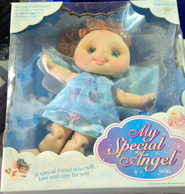 Kenner My Special Angel 12in Soft Body Baby Doll Red Curly Hair Blue Eyes 1996