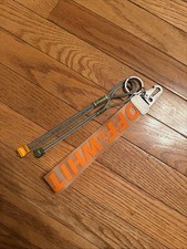 OFF-WHITE Orange Rubber Industrial Keychain Key holder 255 Used