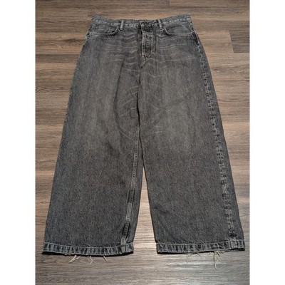 Acne Studios 1989 Ash Black Loose Fit Jean Size 34/32 Made In