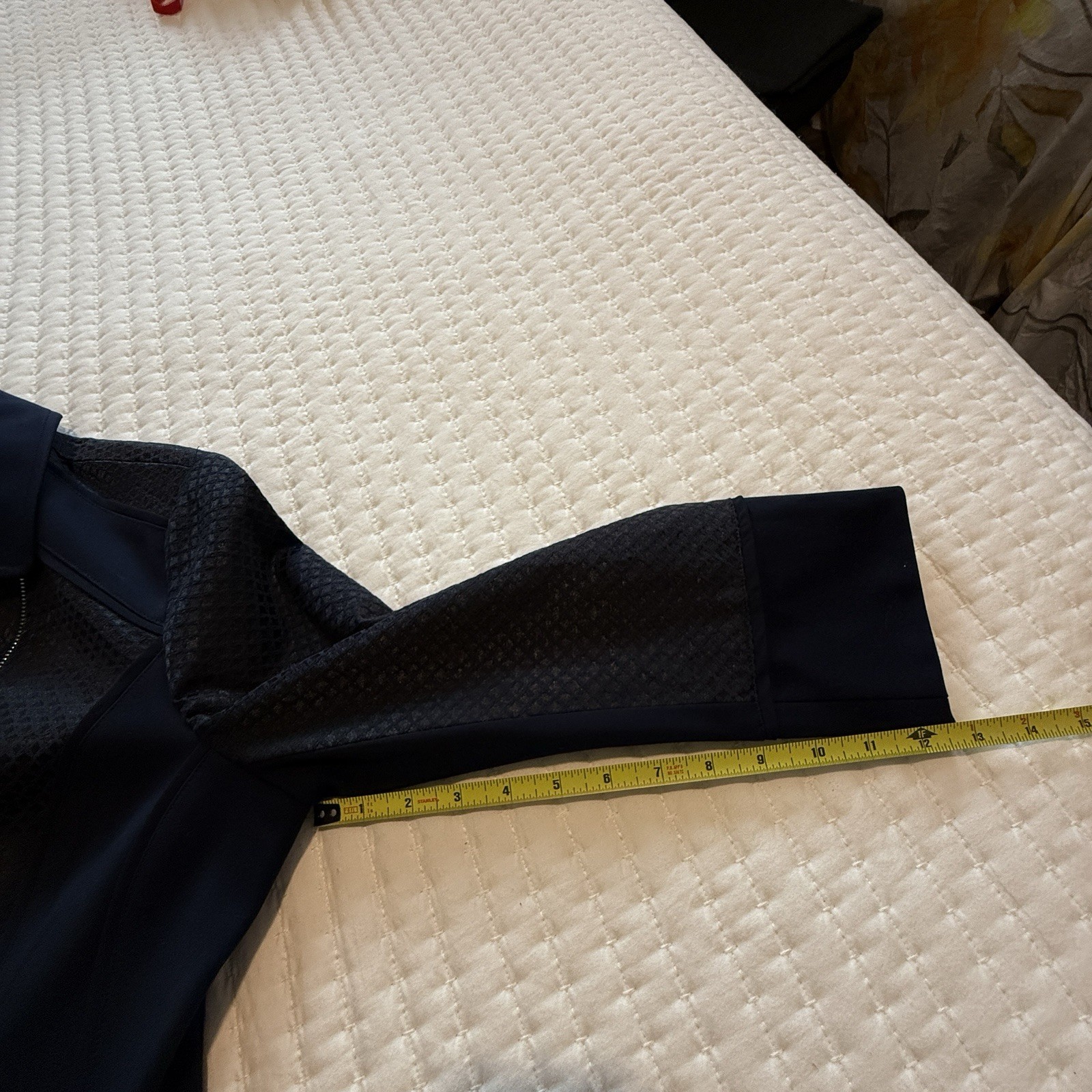 Cache Dark Blue Textured Classy Collared Moto Sty… - image 7