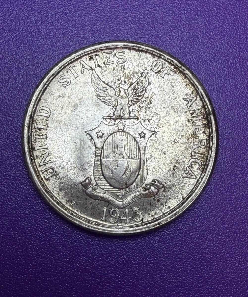 1945-S Philippines 50 Centavos Silver Coin US Commonwealth | eBay