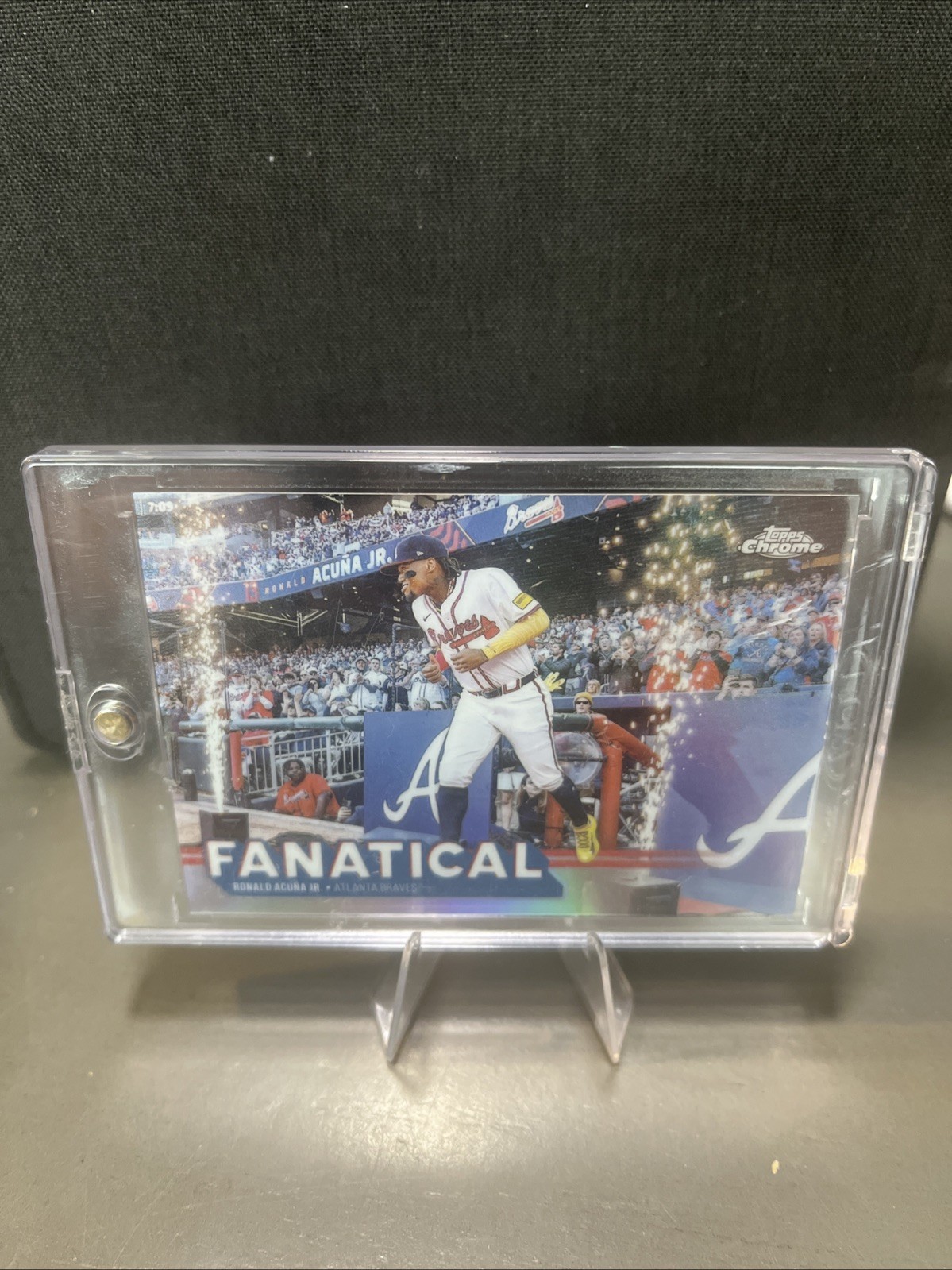 2025 Topps Chrome Fanatical #Fan-16 Ronald Acuna JR. Braves SSP Case Hit HD