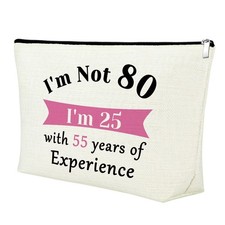 Mxrymvu 80th Birthday Gifts for Women Makeup Bag Unique Present for...