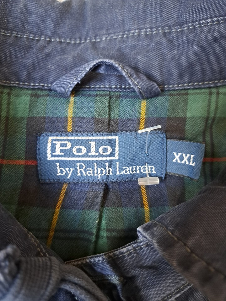 Polo Ralph Lauren Mens Harrington Jacket Navy Full Zip Vintage XXL eBay