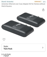 Qty 2 ECB2500C Ethernet to Coax Moca Network Adapter w/ power supply