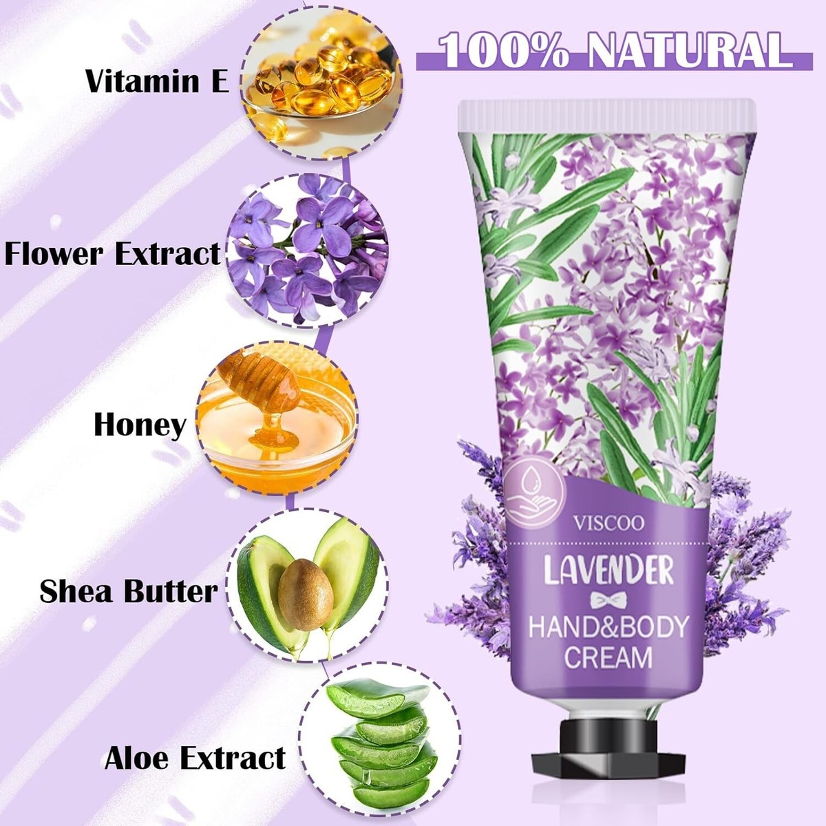 VISCOO 7 Pack Hand Cream Gifts Set For Women,Hand Lotion Travel