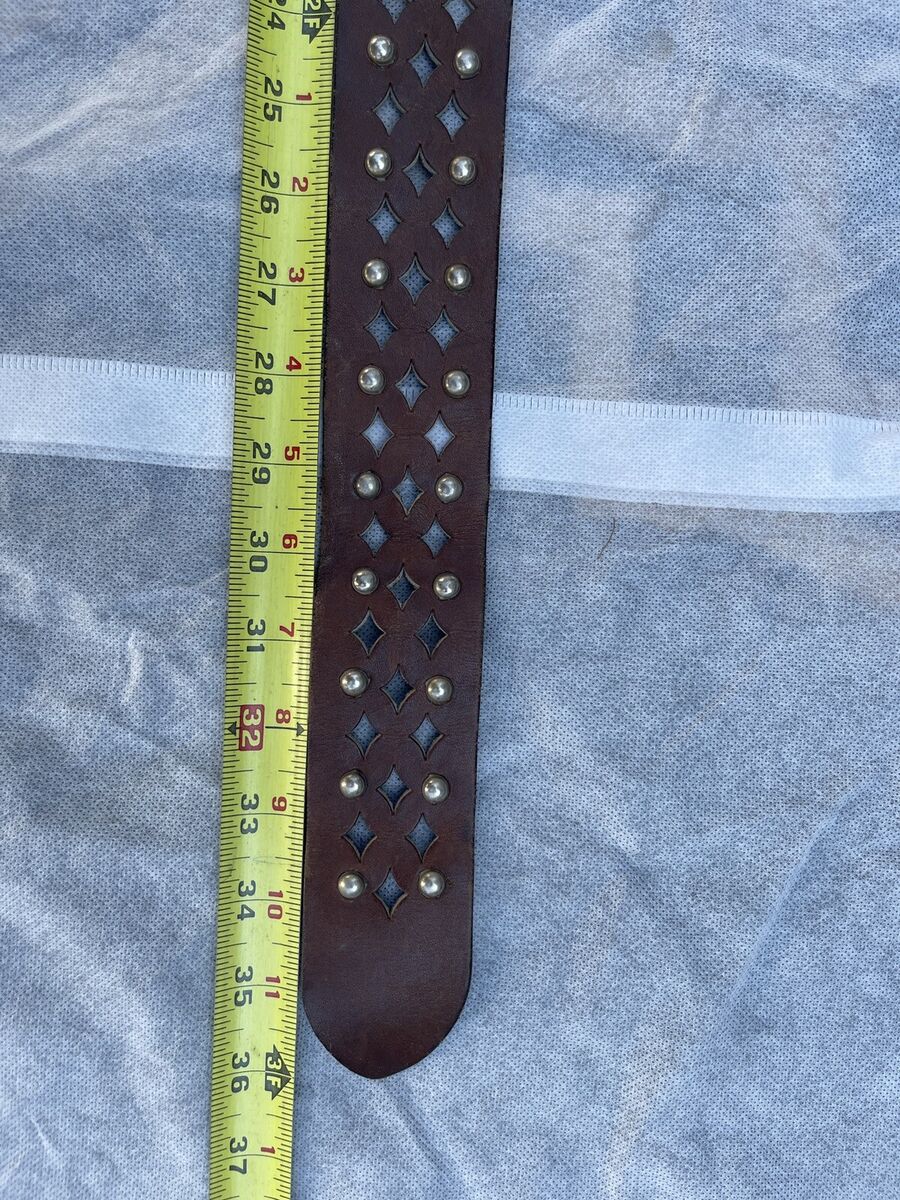 HTC Hollywood Trading Co Vintage Brown Leather Upcycled Belt HTC Hollywood Trading Co Vintage Brown Leather Upcycled Belt
