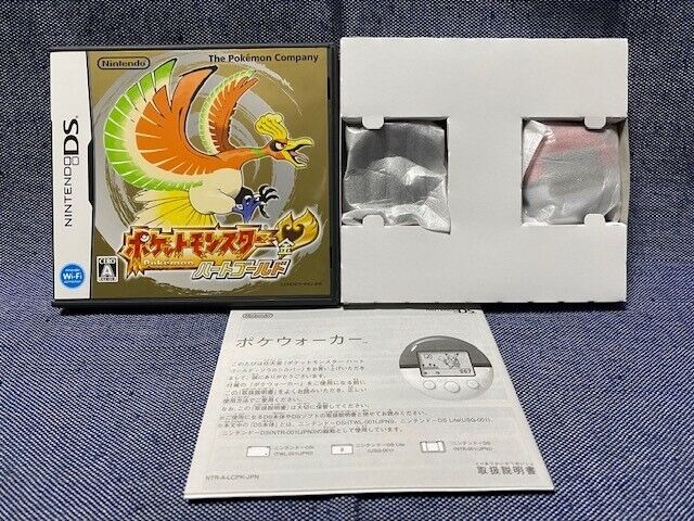 Nintendo DS Pokemon Heart Gold & Soul Silver set Japan NDS w/pokewalker