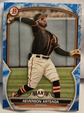 2023 Bowman Paper Base Blue Pattern #BP-60 Aeverson Arteaga /125 Giants Rare