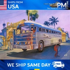 Roden 816 1947 PD-3701 Silverside Bus, scale model kit 1/35