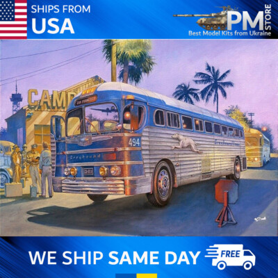 Roden 816 1947 PD-3701 Silverside Bus, scale model kit 1/35