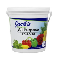 Jack's Classic 20-20-20 All Purpose Water-Soluble Fertilizer, 4lbs