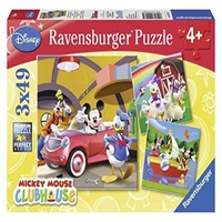 Ravensburger Mickey Mouse Clubhouse 3x49 Piece Jigsaw Puzzle Toy Game Kids Play Ravensburger Mickey Mouse Clubhouse 3x49 Piece Jigsaw Puzzle Toy Game Kids Play