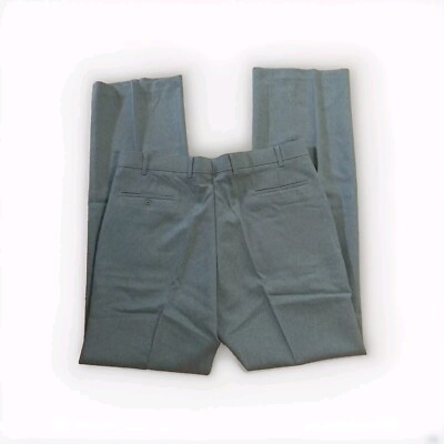 VINTAGE LEVI'S ACTION SLACKS GRAY SOLID PANTS POLYESTER BOOT