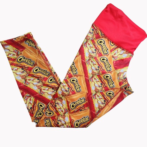 Cheetos Flamin Hot Ladies stretchy Leggings Large NWOT - Picture 3 of 6