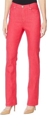 DG2 Diane Gilman Stretch Boot-Cut Jean Fashion Red 12P NEW (130)