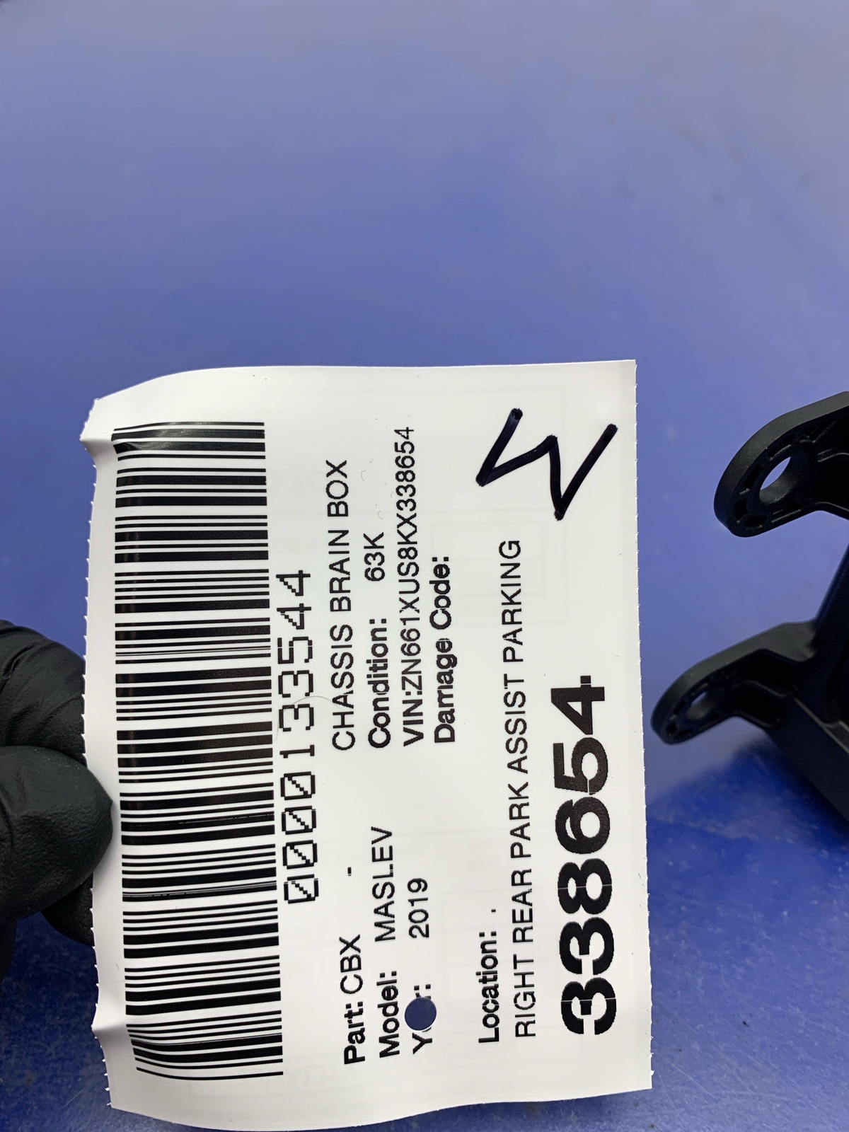 2017 - 2020 MASERATI LEVANTE M161 OEM RIGHT REAR PARK ASSIST PARKING AID MODULE