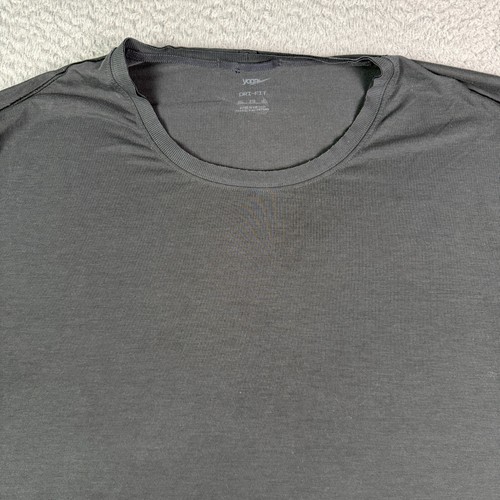 Nike Yoga Shirt Herren 3XL Schwarz Performance Stretch Soft Gym Oversized DM7825-010