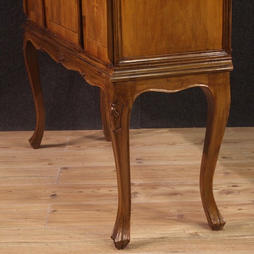Credenza veneta mobile vintage intarsiato cassettiera arredamento XX secolo - Foto 7 di 12