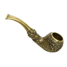 New Handmade Tobacco Smoking Pipe Classic Pure Copper Smoke Bent Pipes Antique