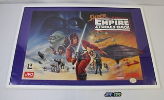 Super Star Wars The Empire Strikes Back Framed Poster Super Nintendo SNES 25"x37