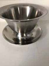 Vintage Vollrath 6206 Stainless Gravy Bowl, Mixing Serving Bowl with Under plate