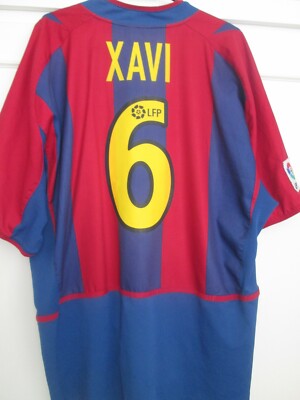Barcelona 2003-2004 Home Xavi 6 Football Shirt Size XL /44557
