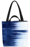 Blauer Sturm Tasche Abstrakt Muster Gemustert Blau Weiss Meer Wasser Himmel