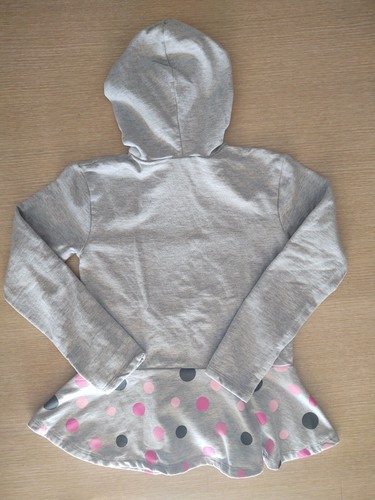 Girls Size 10/12 Gray Hoodie Minnie Mouse Sweatshirt with Flounce + Leggings - Picture 4 of 5