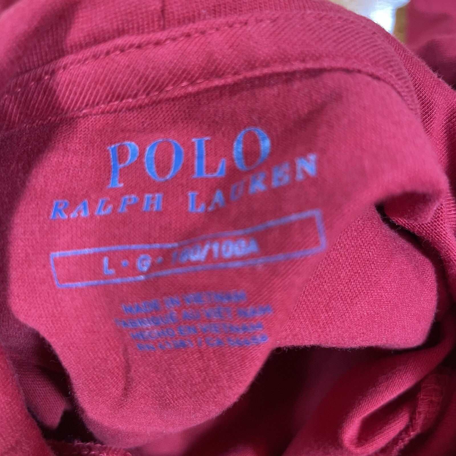 Polo Ralph Lauren felpa con cappuccio maglietta Big Pony 1967 bandiera USA rossa taglia L