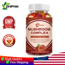Lions Mane Mushroom Extract Gummies Nootropic Brain Booster Memory Support