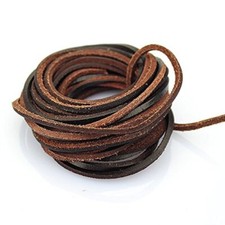 3mm 5 Yards Flat Leather Cord Braiding String for Jewelry Making DIY Craft