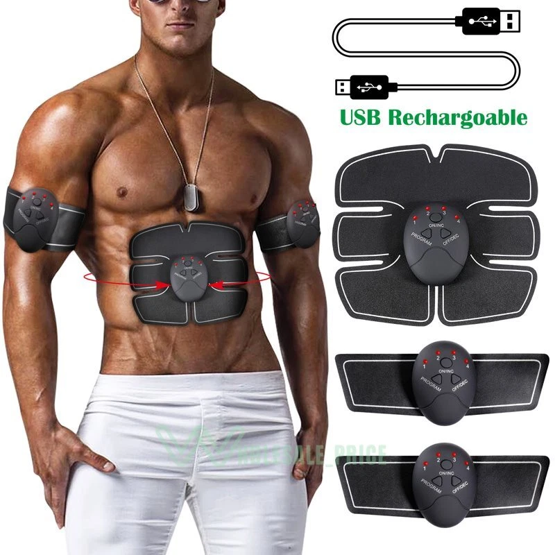 ABS Abdominal Stimulator EMS Training Toning Slim Belt Muscle Trainer Fitness US