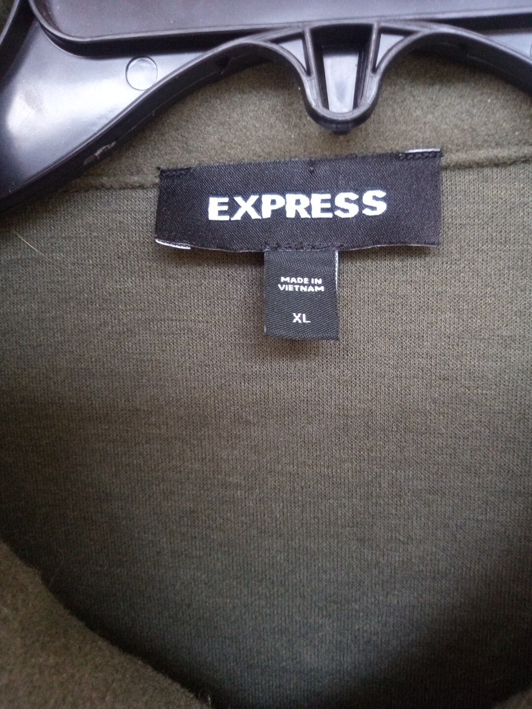 Express Size Extra Large Zip Up Jacket Olive Soft - image 5