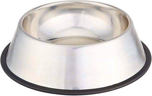 Stainless Steel Pet Bowl – Dog Food & Water Dish, 7.2" x 1.6", Holds Up to 3 Cup